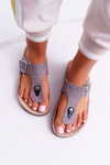 Women's Baisan Grey Flip Flops