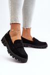 Women's Eco-Suede Moccasins Black Seravisa