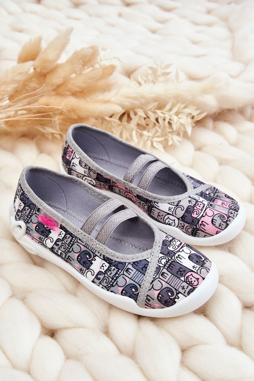 Flip-flops Ballerinas Befado Cats 116X315 Grey-Pink
