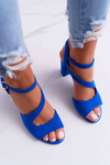 Sergio Leone SK868 Blue Stiletto Sandals