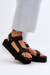 Women's Black Platform Sandals Edireda