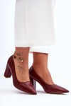 Classic Heels On A Heel Burgundy Odessa
