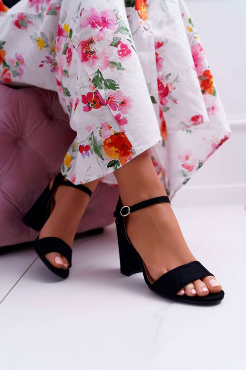 Women's Suede Sandals Black Baloo