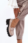 Ladies Leather Moccasins D&A MR870-32 Beige