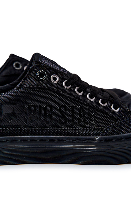 Męskie Buty Sportowe Wiązane Logo Big Star Czarne JJ174057