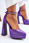 Fashionable Pumps On A Heel Purple Santoro