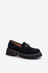 Massive Women's Suede Moccasins Black Neloria