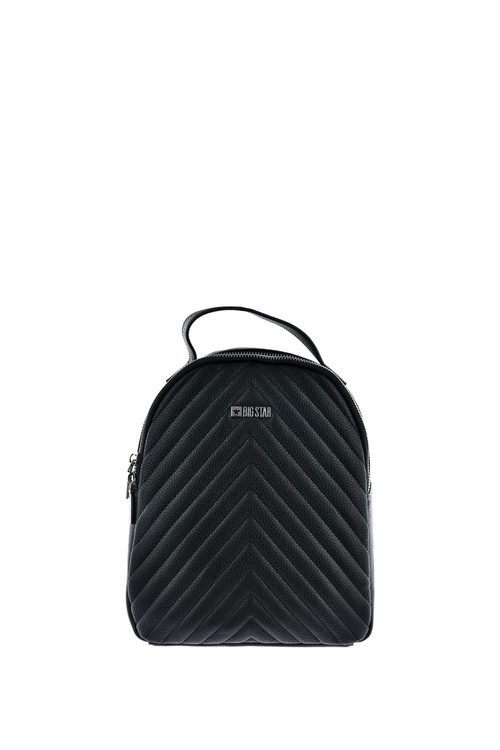 Quilted Leather Backpack Big Star KK574059 Black