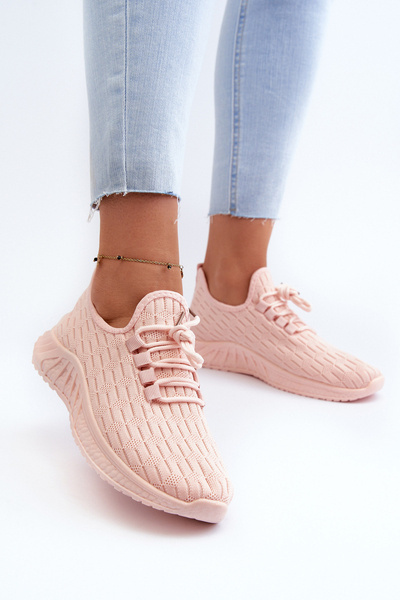 Buty Sportowe Damskie Materiałowe Lekkie Różowe Xalara