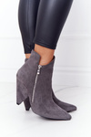 Asymmetrical Boots On High Heel Lu Boo Grey