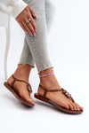 Sandały Japonki Damskie Płaskie Brązowe 83507 Ipanema Class Blown Up Sandal Fem