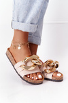 Slippers On The Cork Sole With Chain Beige Last Dance