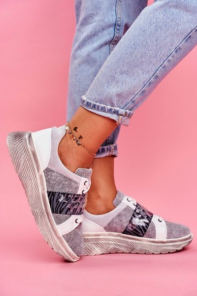 Women’s Sport Shoes Sneakers Leather Maciejka 04448-03