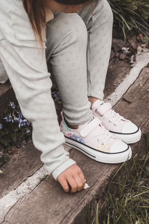 Children's Sneakers Fabric Print Pink Buster