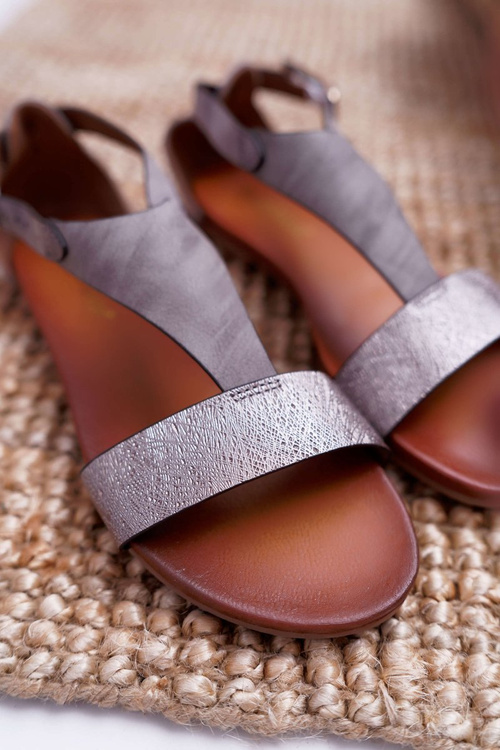 Women's Flat Sandals Sergio Leone SK020 Grey Magra