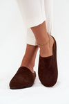 Women's slippers on platform chocolate Sylviane