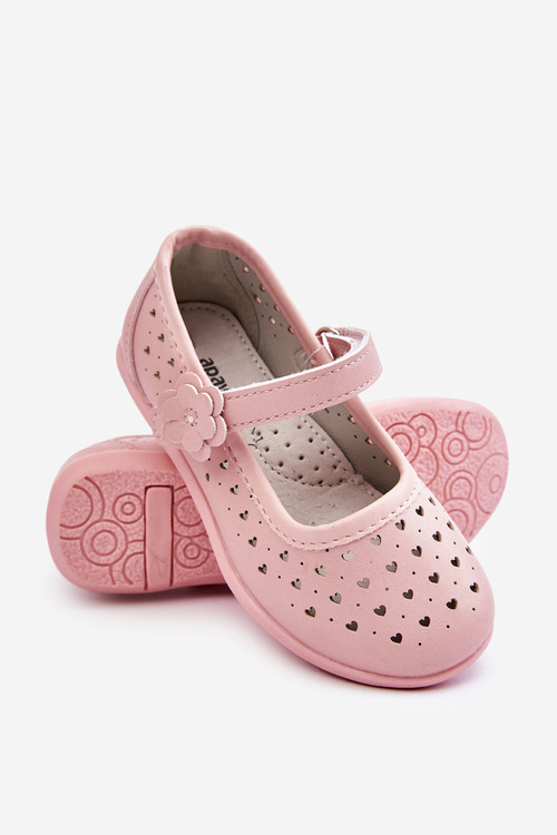 Children's Openwork Ballerinas Pink Lenna