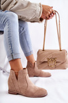 Suede Boots With Cut-outs On A Flat Heel Belgie Henriette