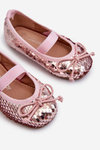 Kids' Ballerina Flats Adorned with Sequins Pink Weries