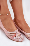 Ladies Leather Ballet Flats Maciejka 01358-51 Pink