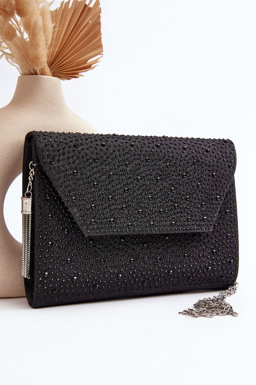 Decorated Evening Clutch Bag Edela Black