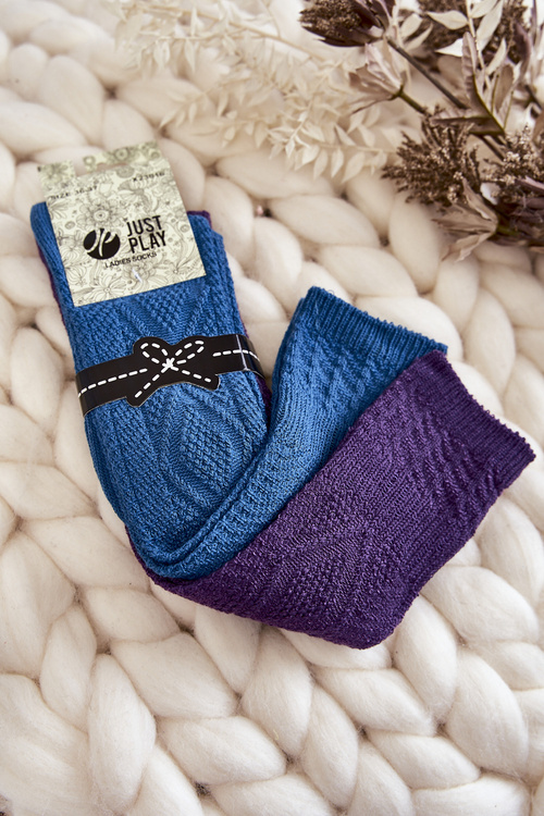 Women's 2-Pack Knee-High Socks Blue-purple
