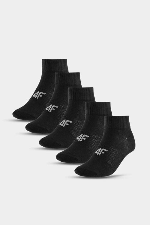 Boys' Socks 4F Ankle 5-PACK 4FJWAW23USOCM235-20S Black