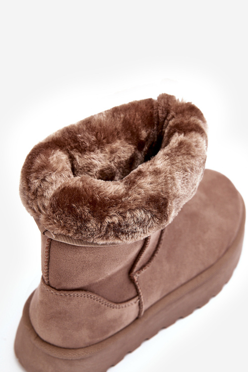 Women's Fur-Lined Insulated Snow Boots Dark Beige Abrams