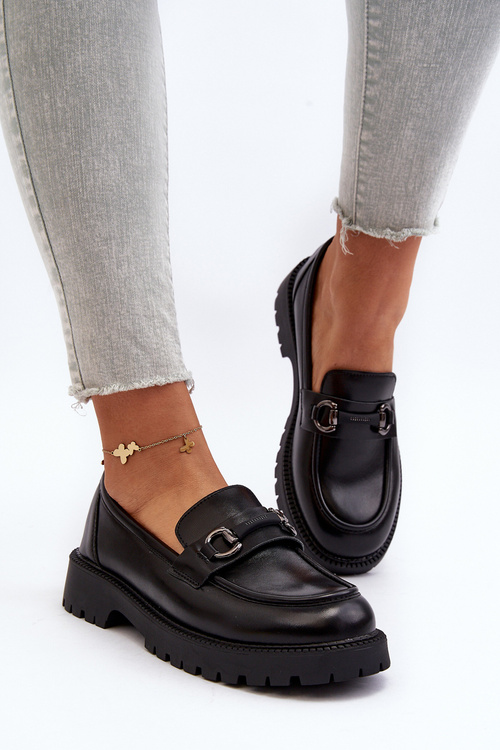 Women's Black Eco Leather Moccasins Ledda