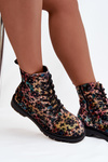 Women's insulated boots with floral design Artiker 57C1050 multicolor