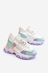 Women's Sock Sneakers White-purple Keaton