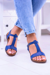 Navy Blue Women's Flat Sandals Sunnyside