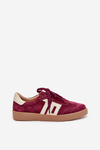 Damskie Sneakersy Zamszowe Bordowe Vinceza 79557