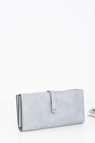 Women's Elegant Wallet Grey with Belt with Magnet