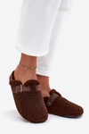 Women's slippers with fleece type lamb Brown Lorivine