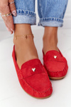 Women's Suede Loafers S.Barski Red