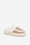 Women's slippers with thick sole and fur Vinceza 19952 Beige
