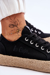 Fashionable Braided Sneakers Lee Cooper LCW-23-31-1797L Black