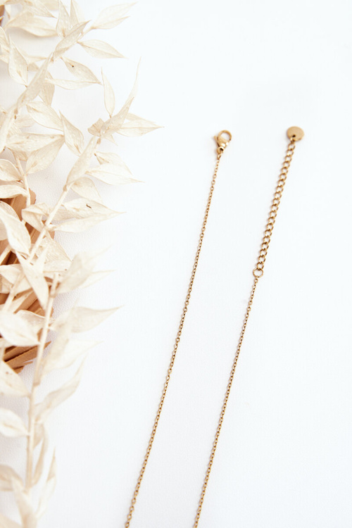 Women's Chain With Circle And Clover Gold