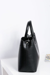 Black Women's Shopper Handbag + Cosmetic Bag