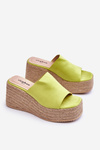 Women's Wedge And Platform Slippers Lime Ysabel