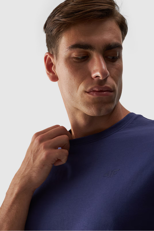 Men's Plain T-Shirt With Logo Black 4F 4FWMM00TTSHM1843-31S