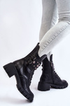 Women's Zipper High Boots Black Kastella