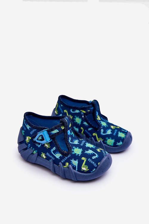 Buty Papcie Befado Dinozaury 110N464 Niebieskie