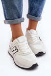 Sneakersy Buty Sportowe Damskie Białe Alettesa PC201