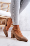 Suede Pumps Sergio Leone PB411 Beige