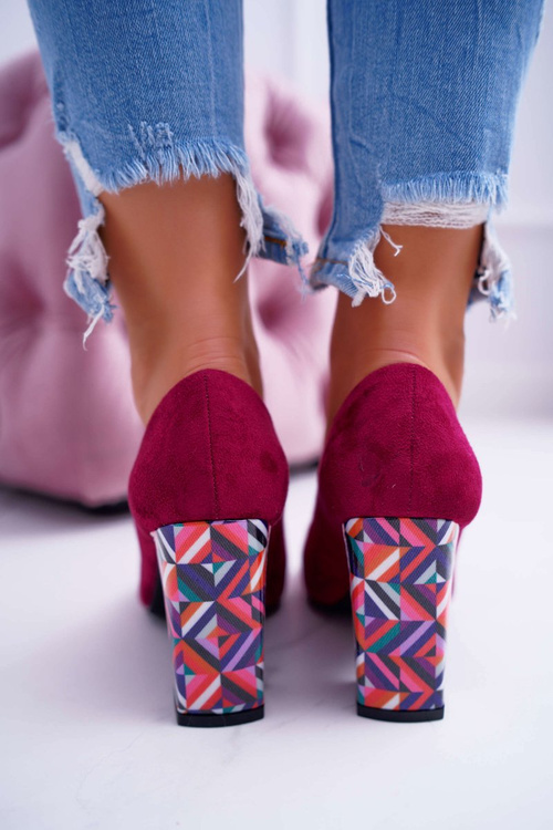 Czółenka Damskie Sergio Leone Odkryte Palce PB133 Fuksja Fani