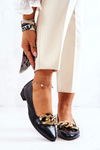 Leather Snakeskin Pumps Black Elissabeth