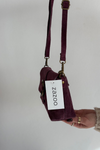 Leather Suede Small Bag Purple Jessel