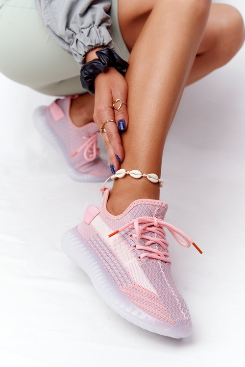 Women's Sports Shoes On A Rubber Sole Pink Freestyler